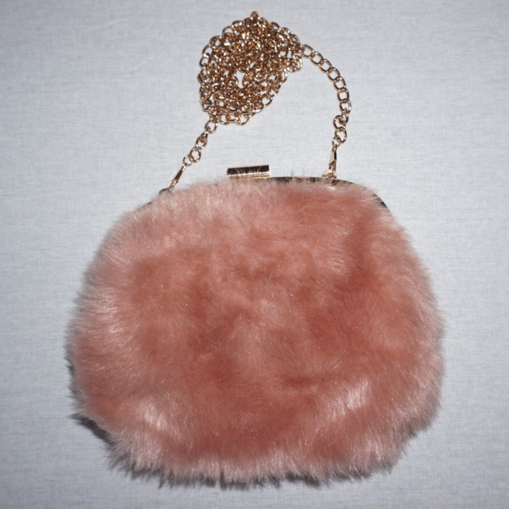 Blush Fur Purse